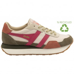Gola Classics Indiana Sneakers Khaki Nederland | 928-MKCIVP