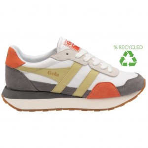 Gola Classics Indiana Sneakers Wit Citroen Nederland | 187-JXNYZV