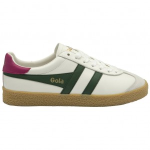 Gola Classics Medallist Leather Sneakers Wit Fuchsie Nederland | 069-WTHIUS