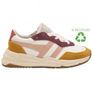 Gola Classics Saturn Quadrant Sneakers Wit Roze Oranje Nederland | 063-QRLGBO