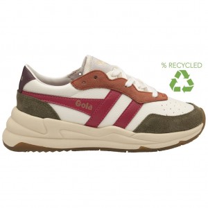 Gola Classics Saturn Quadrant Sneakers Wit Khaki Nederland | 509-FZRLDN
