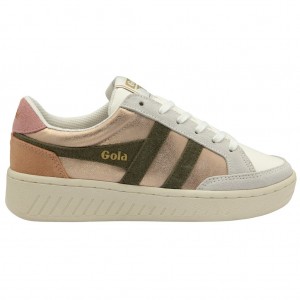 Gola Classics Superslam Blaze Sneakers Roze Goud Khaki Koraal Roze Nederland | 218-ZFKPGJ