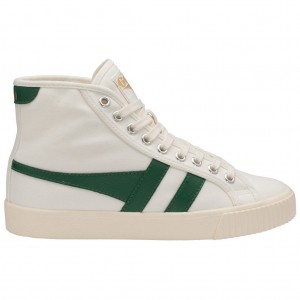 Gola Classics Tennis Mark Cox High Sneakers Wit Donkergroen Nederland | 359-JITHNK