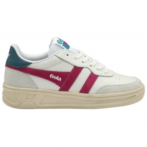 Gola Classics Topspin Sneakers Wit Fuchsie Pauw Nederland | 960-RTFUYB