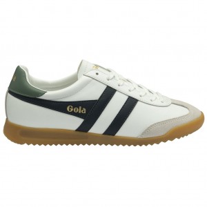 Gola Classics Torpedo Leather Sneakers Wit Donkerblauw Nederland | 193-ULEFYS
