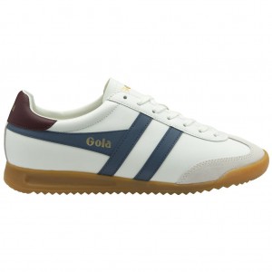 Gola Classics Torpedo Leather Sneakers Wit Bordeaux Nederland | 280-RUVHJX
