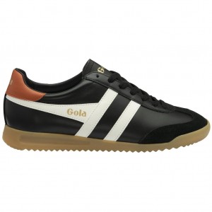 Gola Classics Torpedo Leather Sneakers Zwart Wit Oranje Nederland | 927-FVJRYK