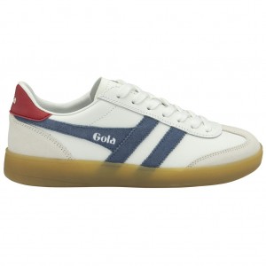 Gola Classics Viper Leather Sneakers Wit Dieprood Nederland | 321-FWAHCR