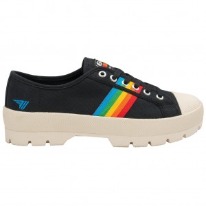 Gola Vegan Classics Coaster Peak Rainbow Shoes Zwart Nederland | 482-OJBCMQ