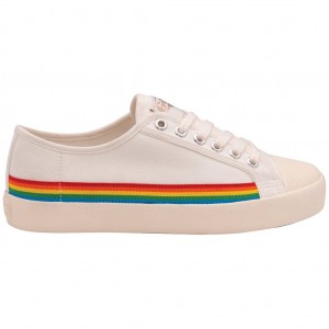 Gola Vegan Classics Coaster Rainbow Drop Shoes Wit Nederland | 964-ZSAFHY
