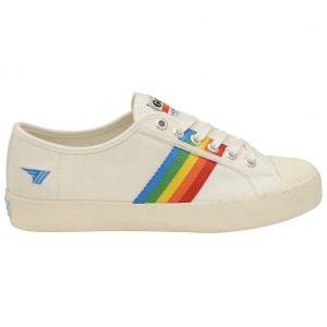 Gola Vegan Classics Coaster Rainbow Shoes Wit Nederland | 620-IYABOE