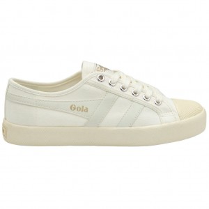 Gola Vegan Classics Coaster Shoes Wit Goud Nederland | 250-QKNAUP