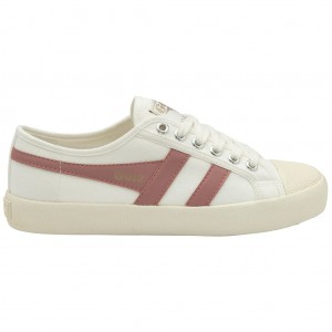 Gola Vegan Classics Coaster Shoes Wit Koraal Roze Nederland | 807-AGIMBJ