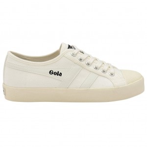 Gola Vegan Classics Coaster Shoes Wit Wit Nederland | 312-ZBETUL