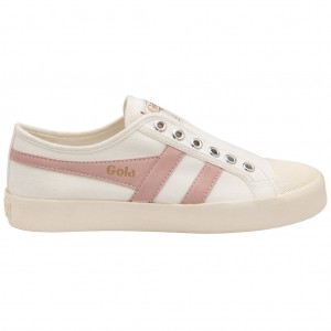 Gola Vegan Classics Coaster Slip Shoes Wit Roze Nederland | 086-QBTAMD