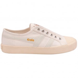 Gola Vegan Classics Coaster Slip Shoes Wit Wit Nederland | 713-STMJKI