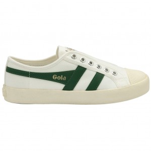 Gola Vegan Classics Coaster Slip Shoes Wit Groen Nederland | 489-PODGXT