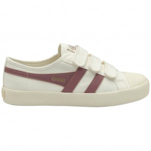 Gola Vegan Classics Coaster Strap Sneakers Wit Roze Nederland | 125-BFOGUN
