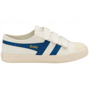 Gola Vegan Classics Coaster Strap Sneakers Wit Blauw Nederland | 397-FSQRPB