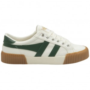 Gola Vegan Classics Rally Plimsoll Sneakers Wit Groen Nederland | 476-PZCREW