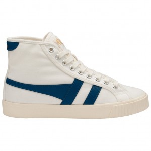 Gola Vegan Classics Tennis Mark Cox High Sneakers Wit Blauw Nederland | 378-FEDOKG