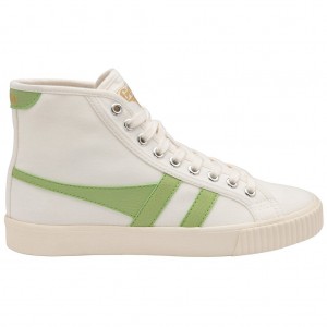 Gola Vegan Classics Tennis Mark Cox High Sneakers Wit Groen Nederland | 694-MUWVKA