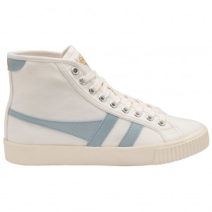Gola Vegan Classics Tennis Mark Cox High Sneakers Wit Blauw Nederland | 159-ALSZXW