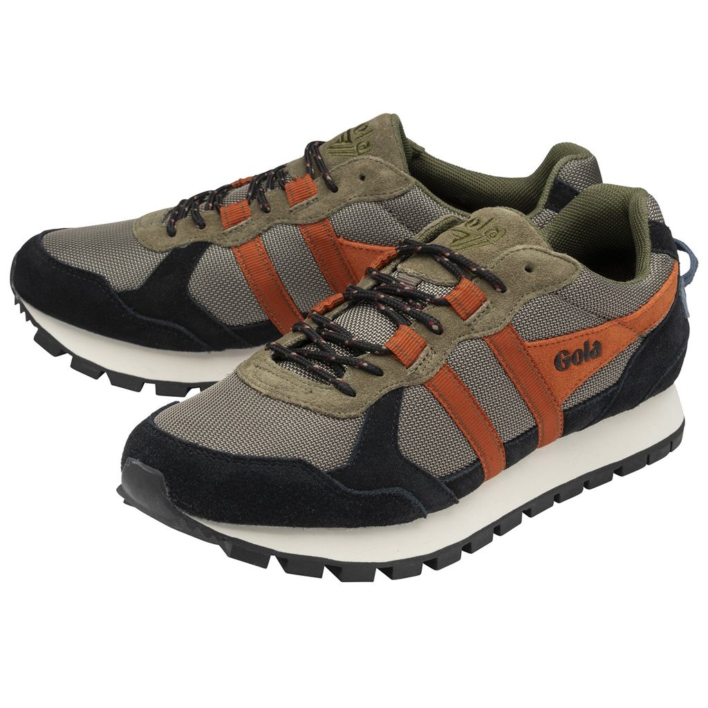 Gola Classics Altitude Sneakers Khaki Zwart Oranje Nederland | 801-NJAKSY