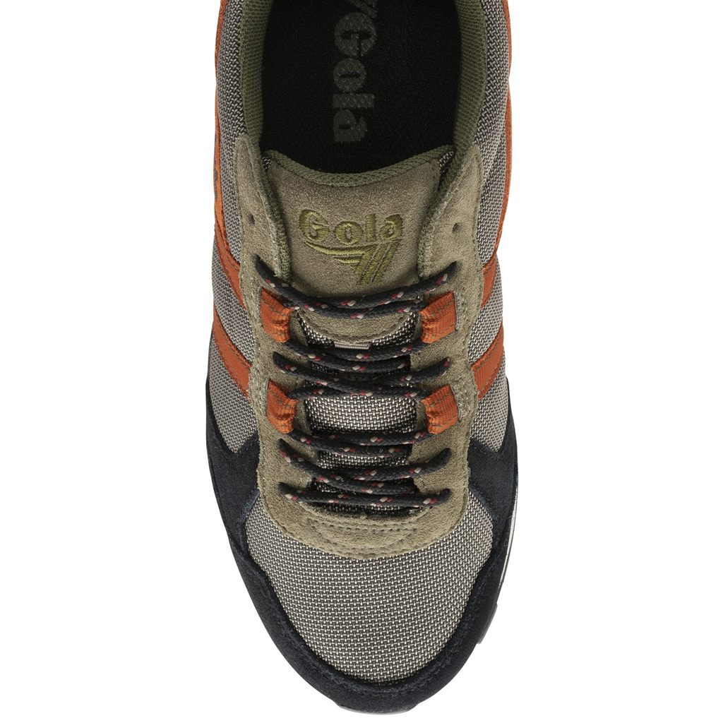 Gola Classics Altitude Sneakers Khaki Zwart Oranje Nederland | 801-NJAKSY