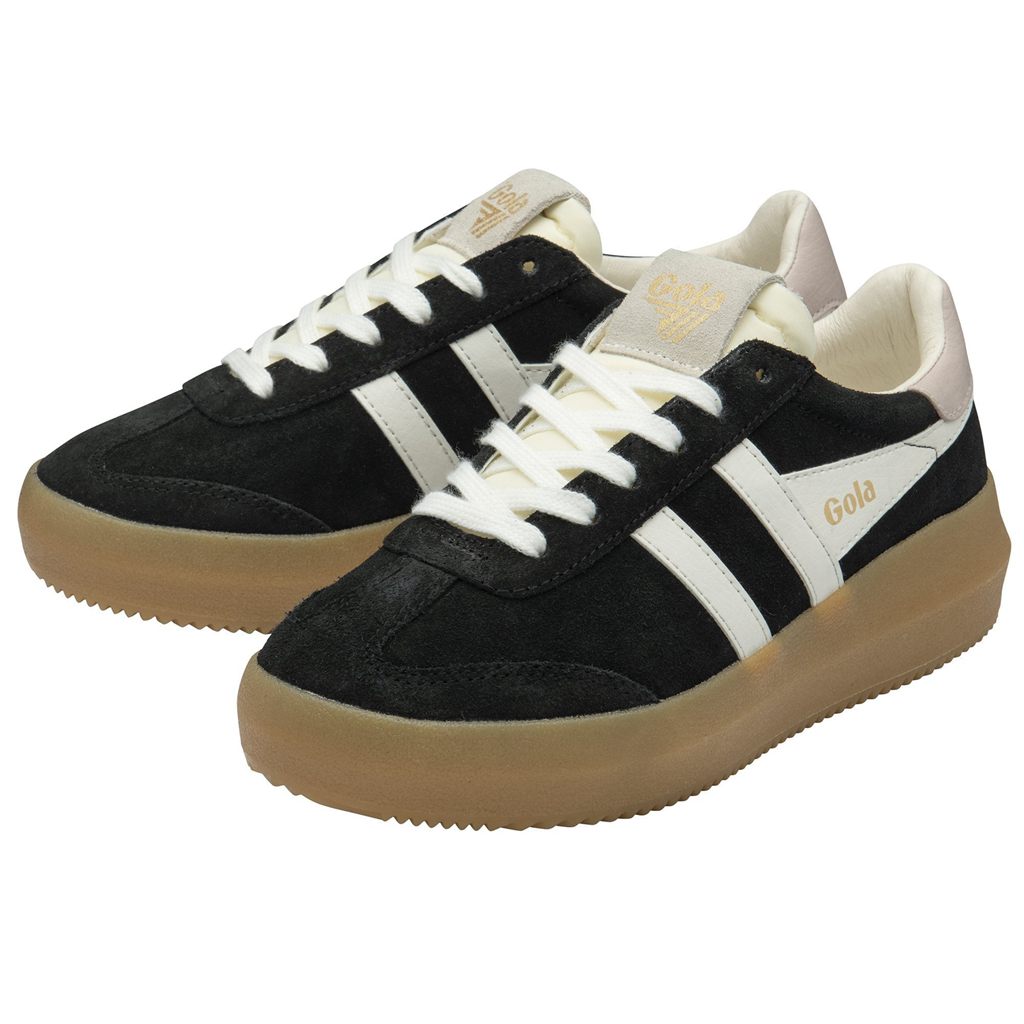Gola Classics Athena Sneakers Zwart Wit Roze Nederland | 508-DZBHVN