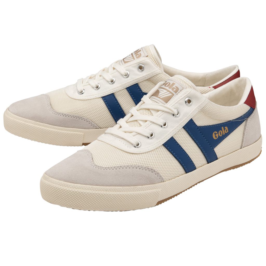 Gola Classics Badminton Mesh Plimsoll Sneakers Wit Blauw Dieprood Nederland | 012-WSHJXA