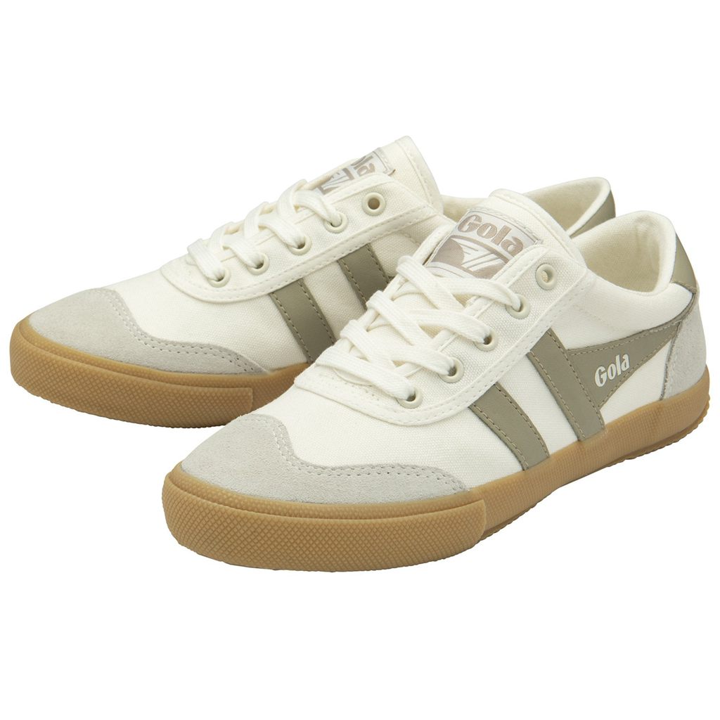 Gola Classics Badminton Plimsoll Sneakers Wit Grijs Nederland | 319-BPNGOJ