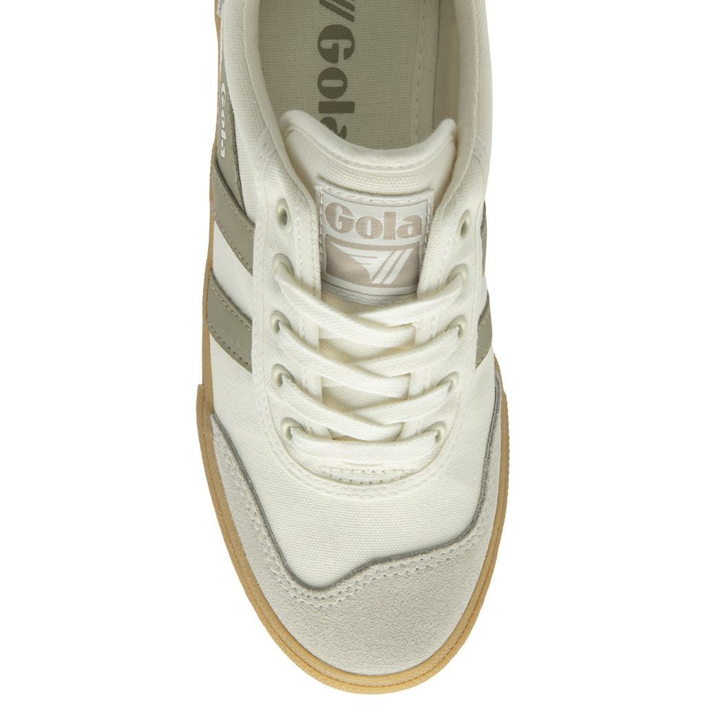 Gola Classics Badminton Plimsoll Sneakers Wit Grijs Nederland | 319-BPNGOJ