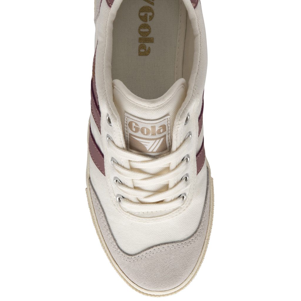 Gola Classics Badminton Plimsoll Sneakers Wit Roze Nederland | 356-VYLPJD