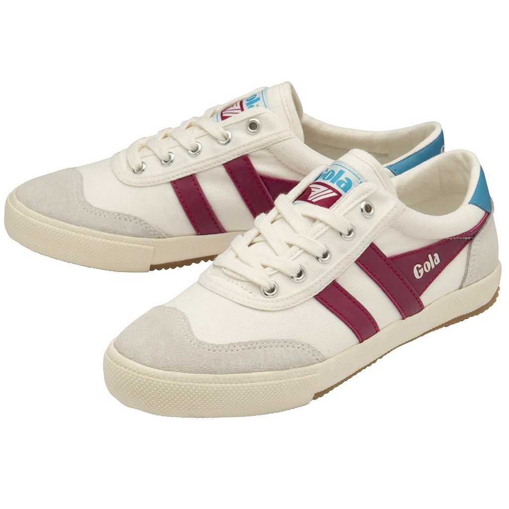 Gola Classics Badminton Sneakers Wit Fuchsie Nederland | 472-FBWAUE