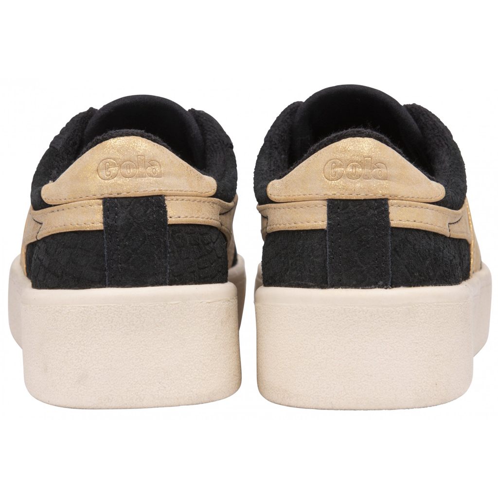 Gola Classics Baseline Mark Cox Mirror Shoes Zwart Goud Nederland | 581-XGEOPF