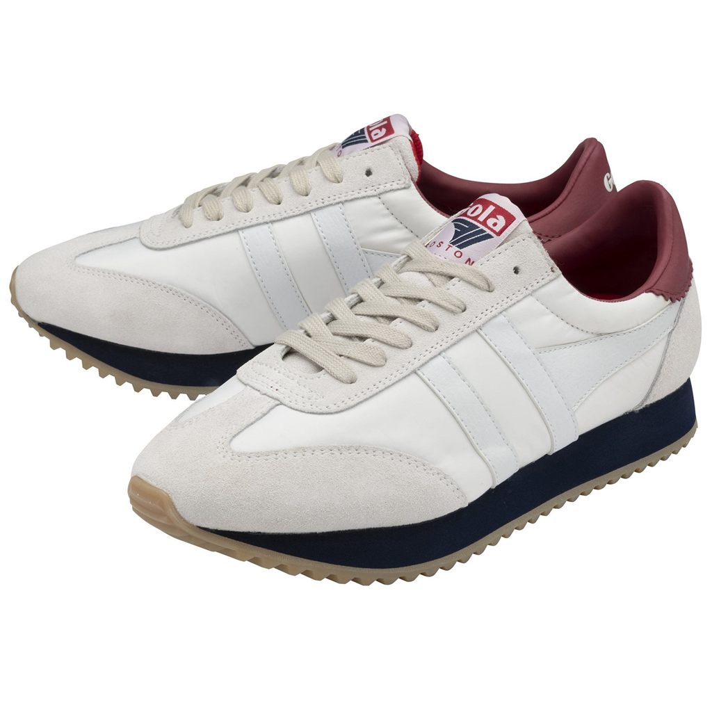 Gola Classics Boston '78 Sneakers Wit Donkerblauw Dieprood Nederland | 402-DAFUJM