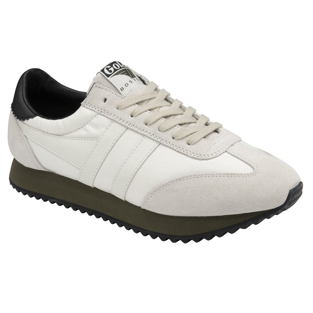 Gola Classics Boston '78 Sneakers Wit Khaki Zwart Nederland | 809-YJUSRW