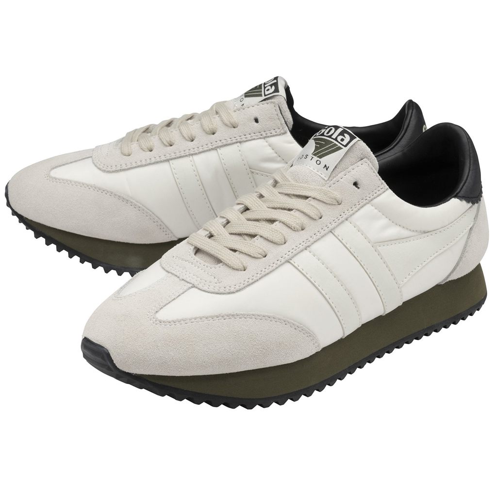 Gola Classics Boston '78 Sneakers Wit Khaki Zwart Nederland | 809-YJUSRW