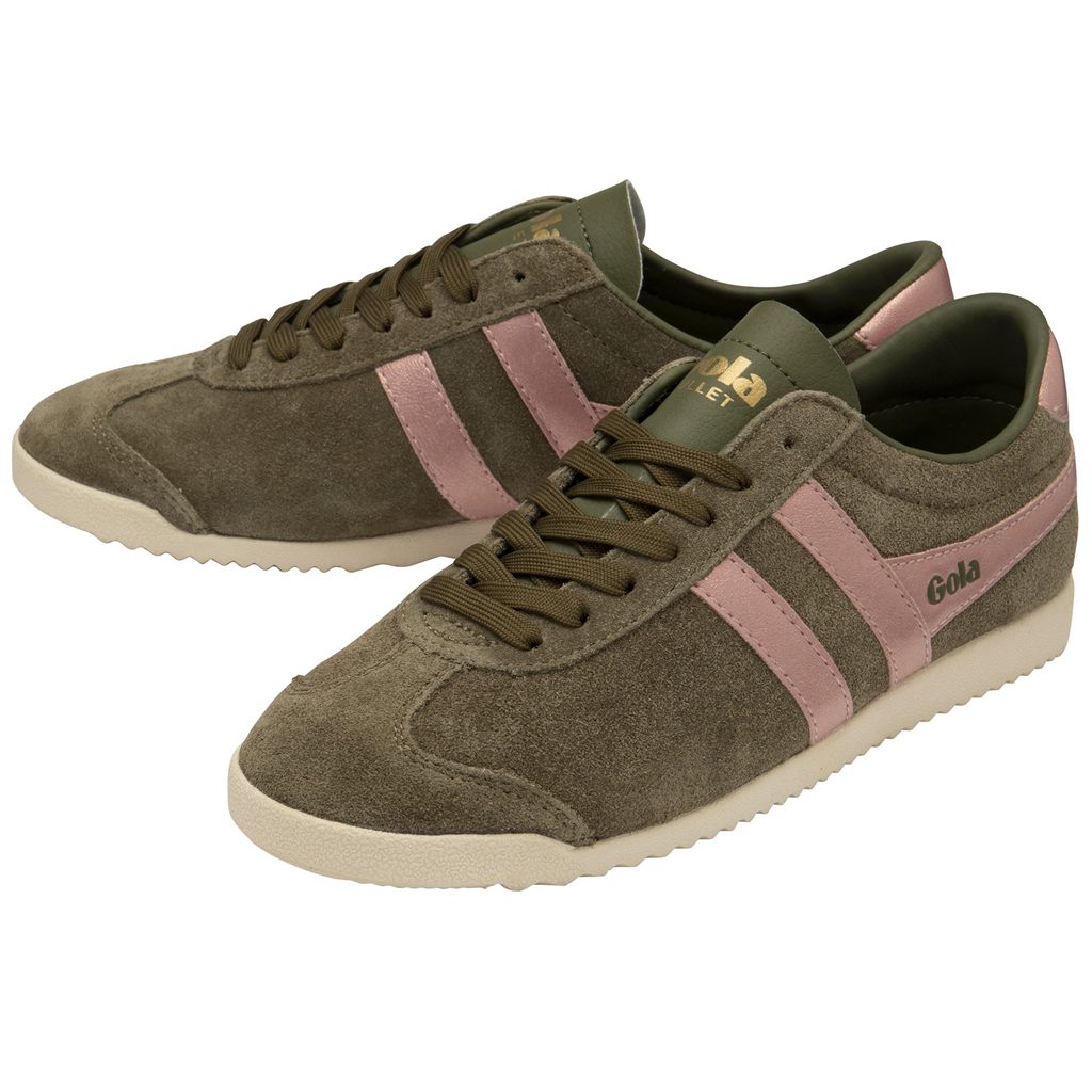 Gola Classics Bullet Flame Sneakers Khaki Roze Nederland | 615-KTBNEP