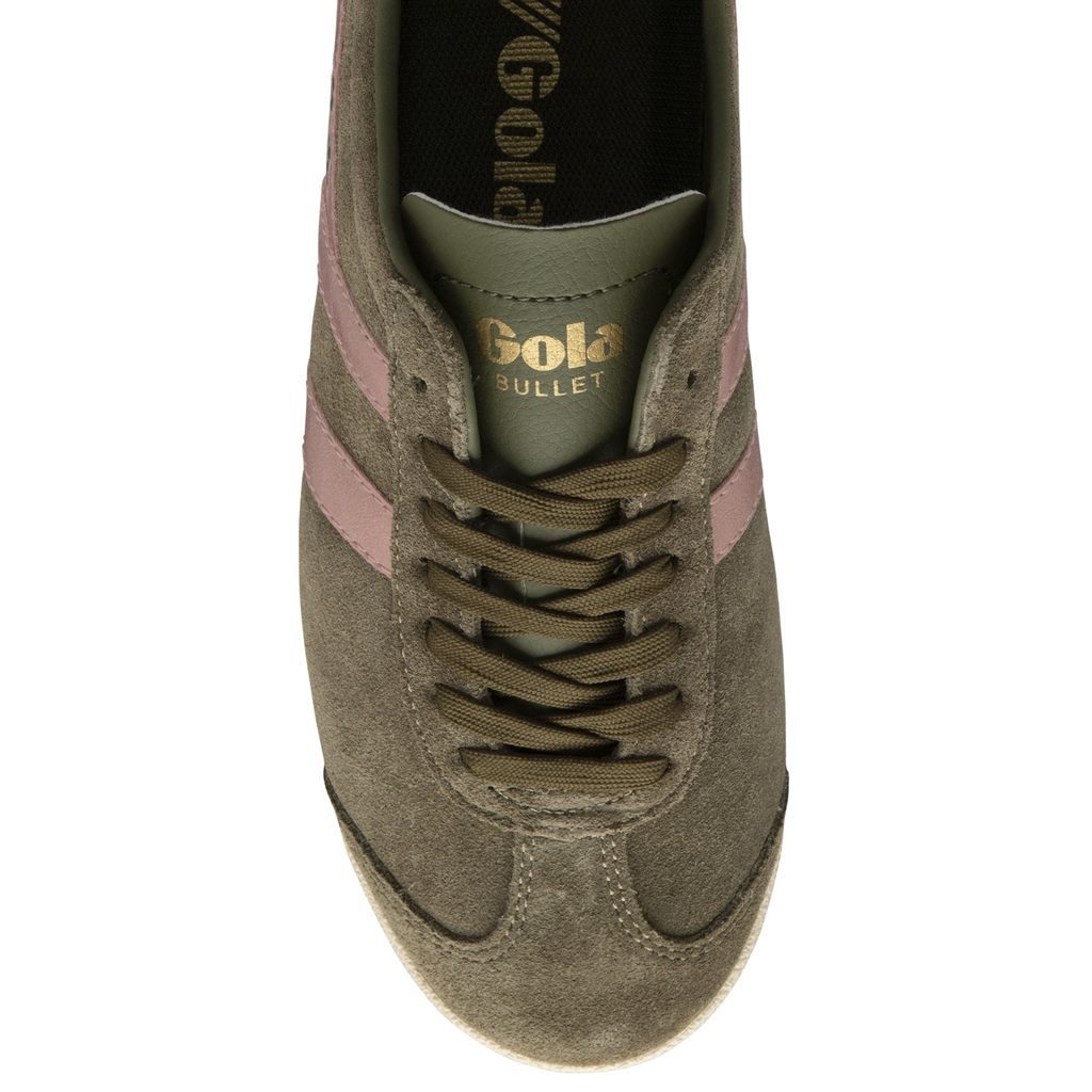 Gola Classics Bullet Flame Sneakers Khaki Roze Nederland | 615-KTBNEP