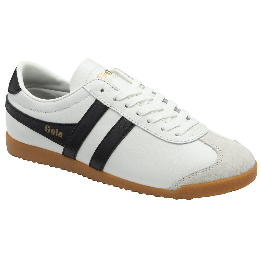 Gola Classics Bullet Leather Sneakers Wit Zwart Nederland | 841-WZHMPF