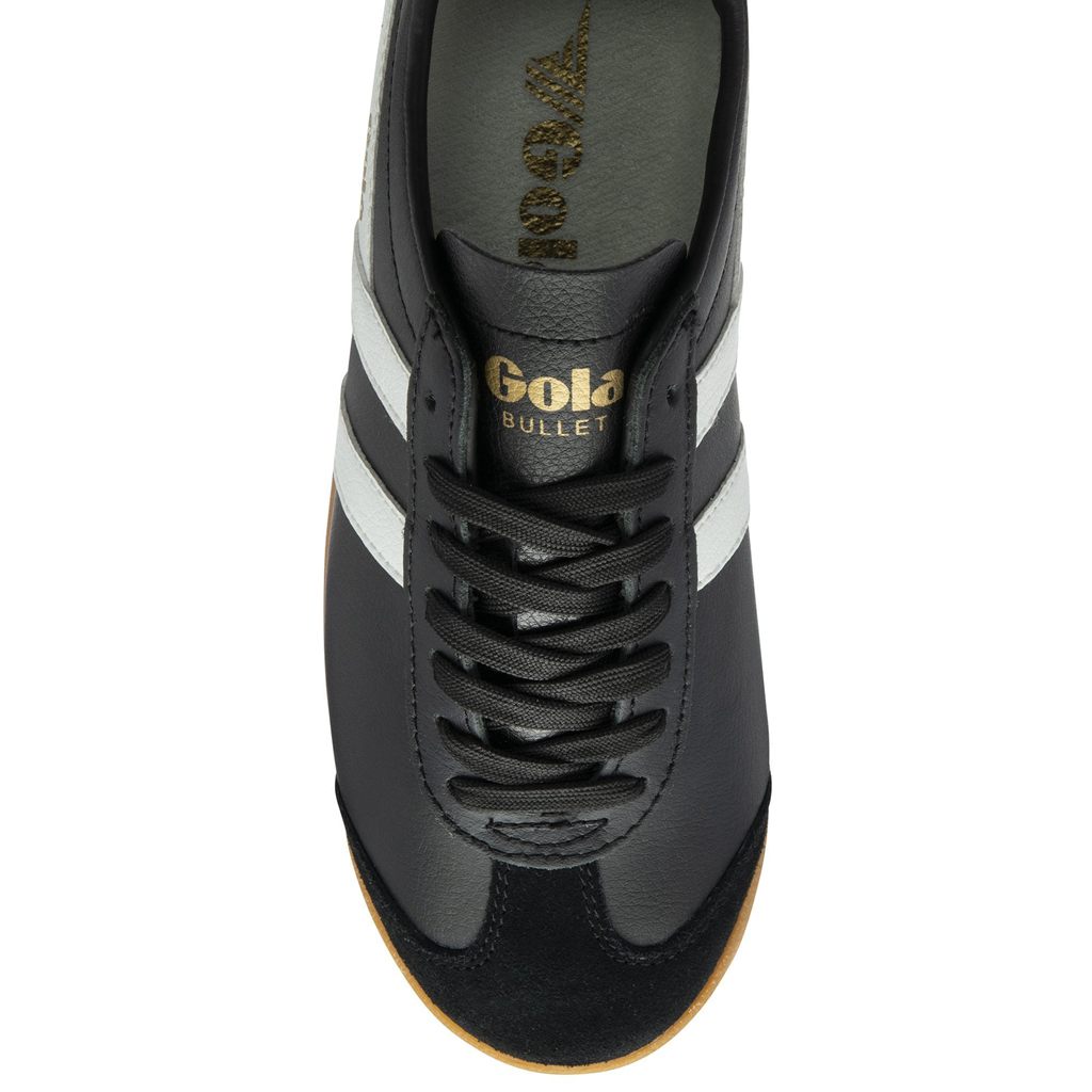 Gola Classics Bullet Leather Sneakers Zwart Wit Nederland | 356-HIZNKL