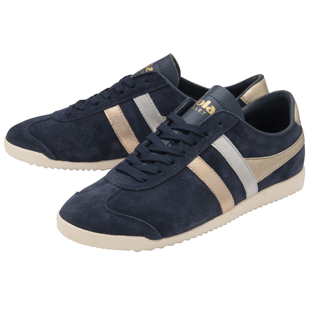 Gola Classics Bullet Mirror Trident Sneakers Donkerblauw Zilver Goud Nederland | 093-NRAQOD