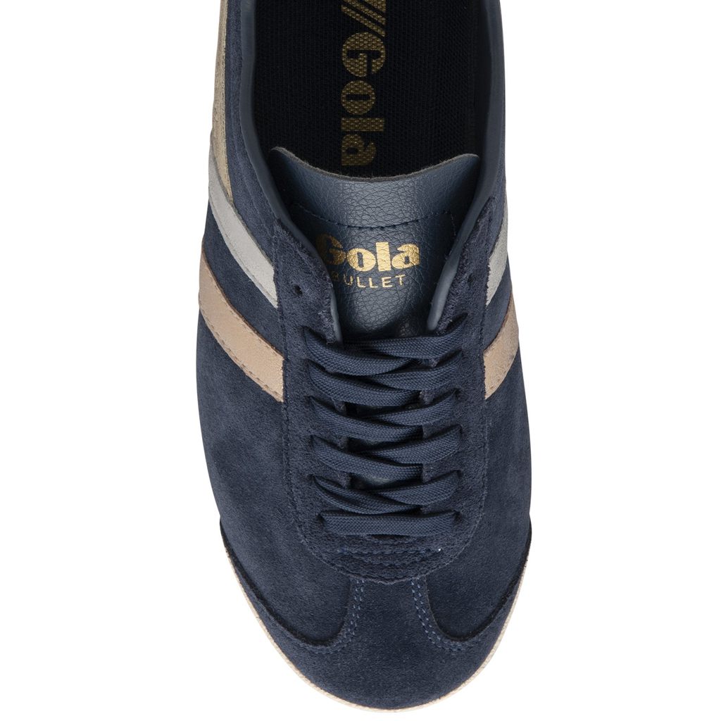 Gola Classics Bullet Mirror Trident Sneakers Donkerblauw Zilver Goud Nederland | 093-NRAQOD