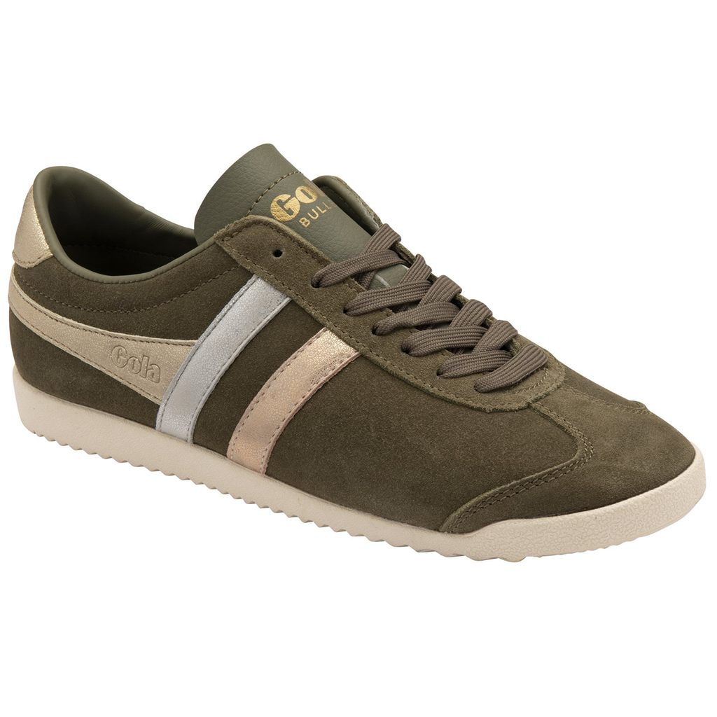 Gola Classics Bullet Mirror Trident Sneakers Khaki Zilver Goud Nederland | 429-DNMVGK