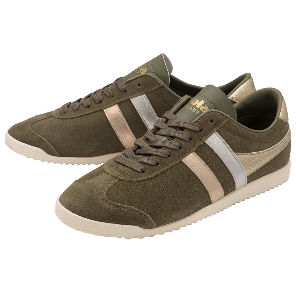 Gola Classics Bullet Mirror Trident Sneakers Khaki Zilver Goud Nederland | 429-DNMVGK