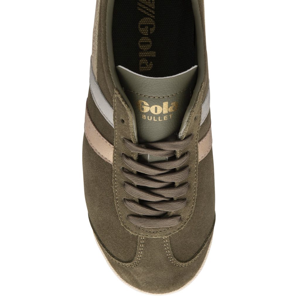 Gola Classics Bullet Mirror Trident Sneakers Khaki Zilver Goud Nederland | 429-DNMVGK