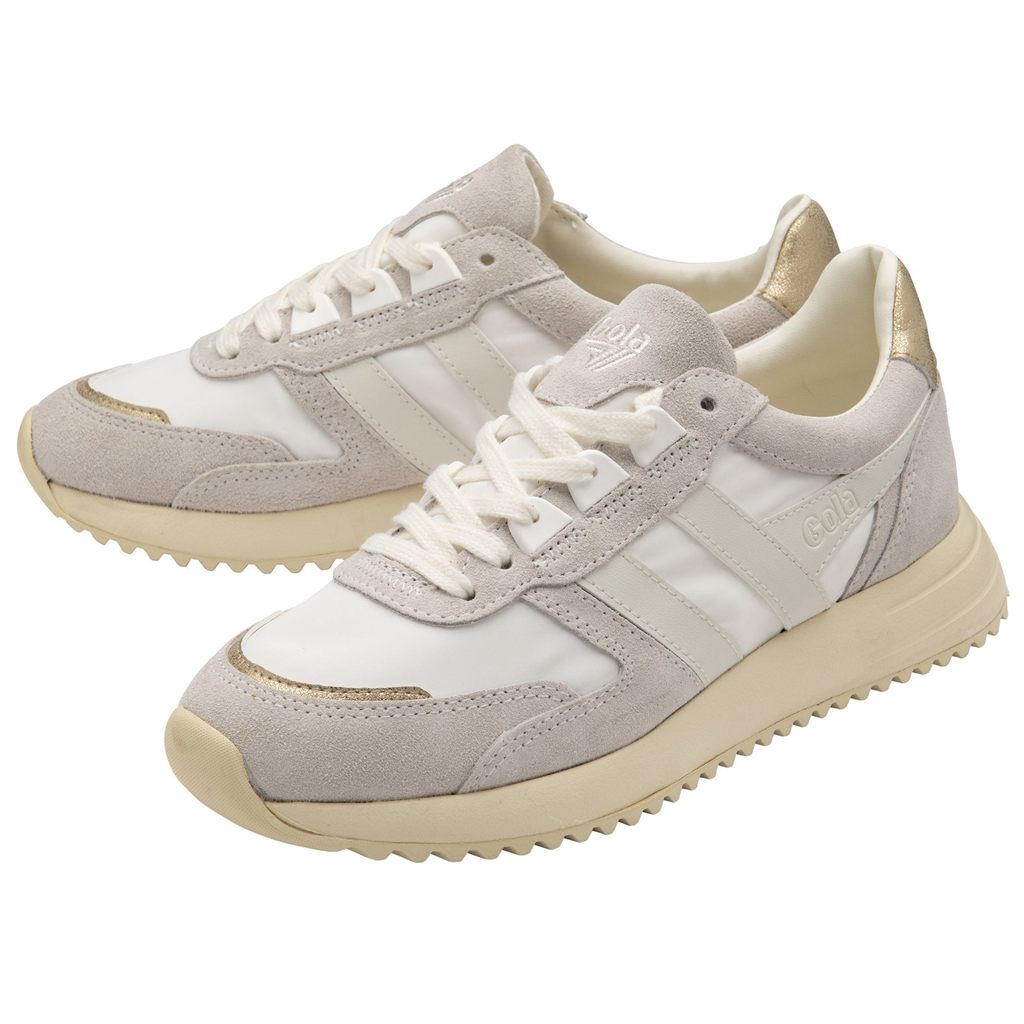 Gola Classics Chicago Glimmer Sneakers Wit Goud Nederland | 459-FMZQVN