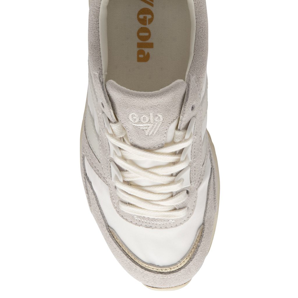 Gola Classics Chicago Glimmer Sneakers Wit Goud Nederland | 459-FMZQVN